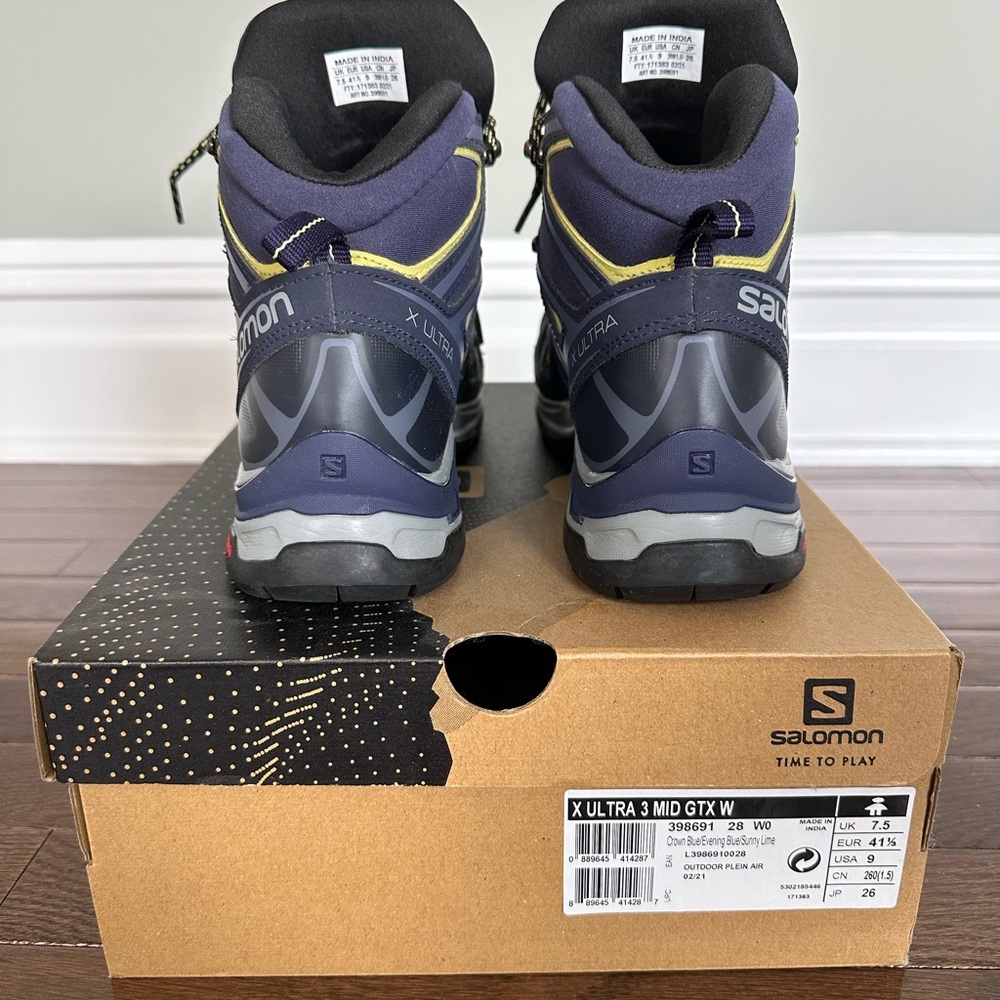 Salomon X Ultra 3 Mid GTX Hiking Boots Women’s 9 Wide
